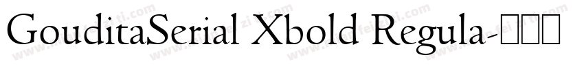 GouditaSerial Xbold Regula字体转换
